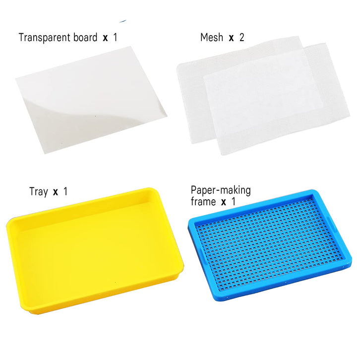 Plastic Paper Making Frame Kit Papermaking Mould, 5 x 7 Inch Paper Screen for DIY Paper Making Craft