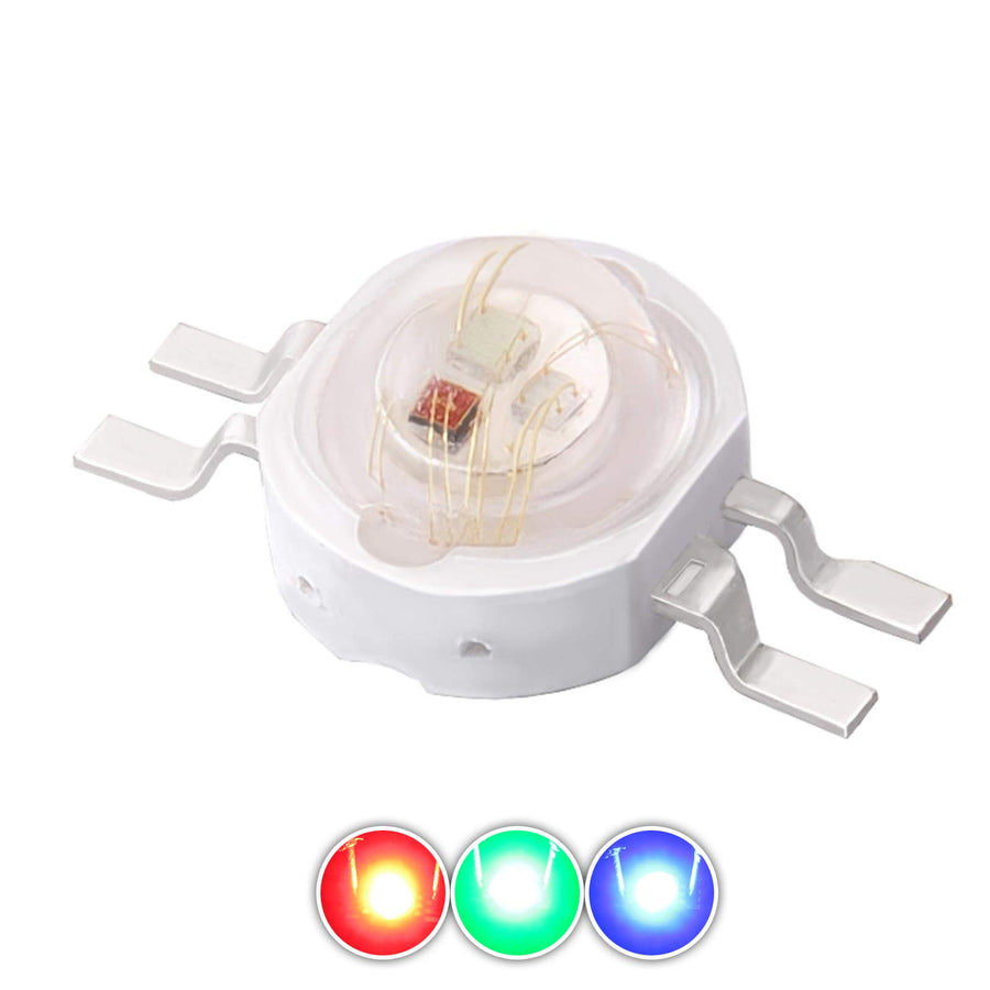 10PCS CE ROHS Approved High Lighted High Power LED Chip 3W RGB LED Diode 4PIN Common Anode