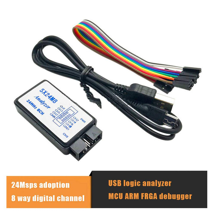 1Set USB Logic Analyzer Device Set USB Cable 24MHz 8CH 24MHz 8 Channel UART IIC SPI Debug for Arduino ARM FPGA M100 Hot