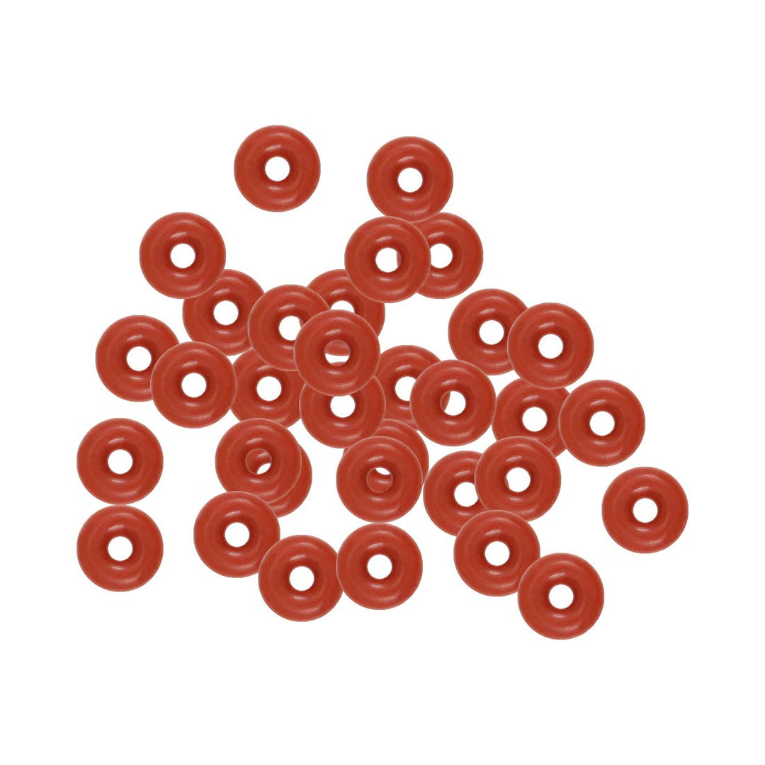 Silicone O-Ring, 4mm OD, 1mm ID, 1.5mm Width, VMQ Seal Rings Gasket, Red, Pack of 30