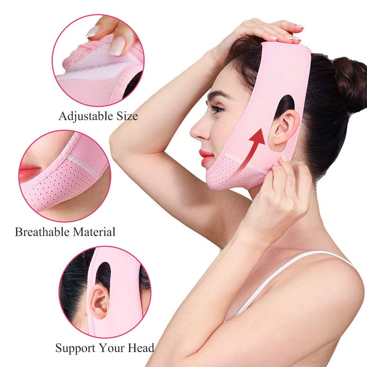 Face Lifting Slimming Belt, Double Chin Reducer Chin Up Mask, V Line Mask Facial Slimming Strap, Slimming Face Mask