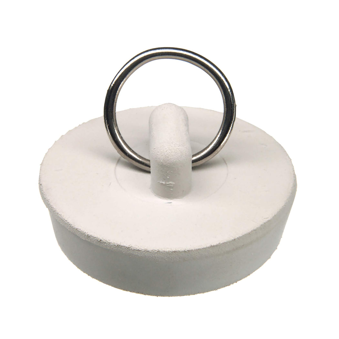1-1/4-Inch Rubber Drain Stopper, White, Carded, 80225