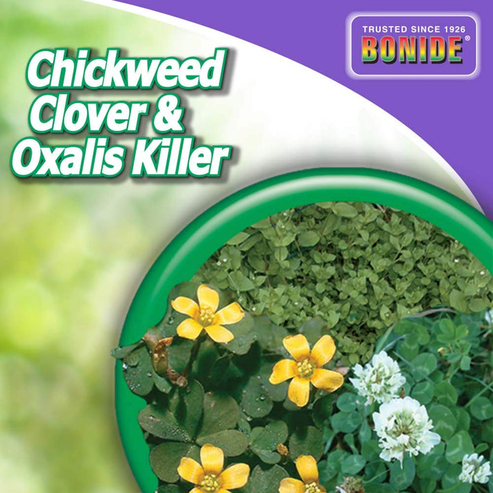 Chickweed, Clover & Oxalis Killer, 128 oz Ready-to-Use Spray, Controls Weeds & Roots without Harming Lawn