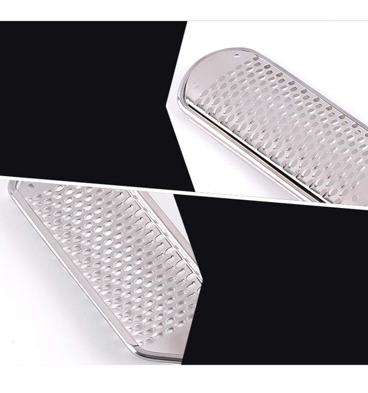 Foot File Colossal Foot Rasp Stainless Steel Pedicure Metal Surface Foot Care Tool,Foot Rasp Eliminate Feet Cracked Dead Thick Dry Hard Skin 28CM (Brown&11.2)