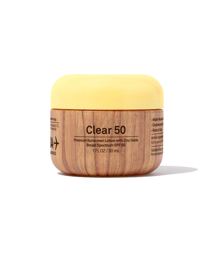 SPF 50 Clear Face Sunscreen with Zinc Oxide | Broad Spectrum Moisturizing Facial Sunblock with Vitamin E | Hawaii 104 Act Compliant (Octinoxate & Oxybenzone Free) | Travel Friendly | 1 oz