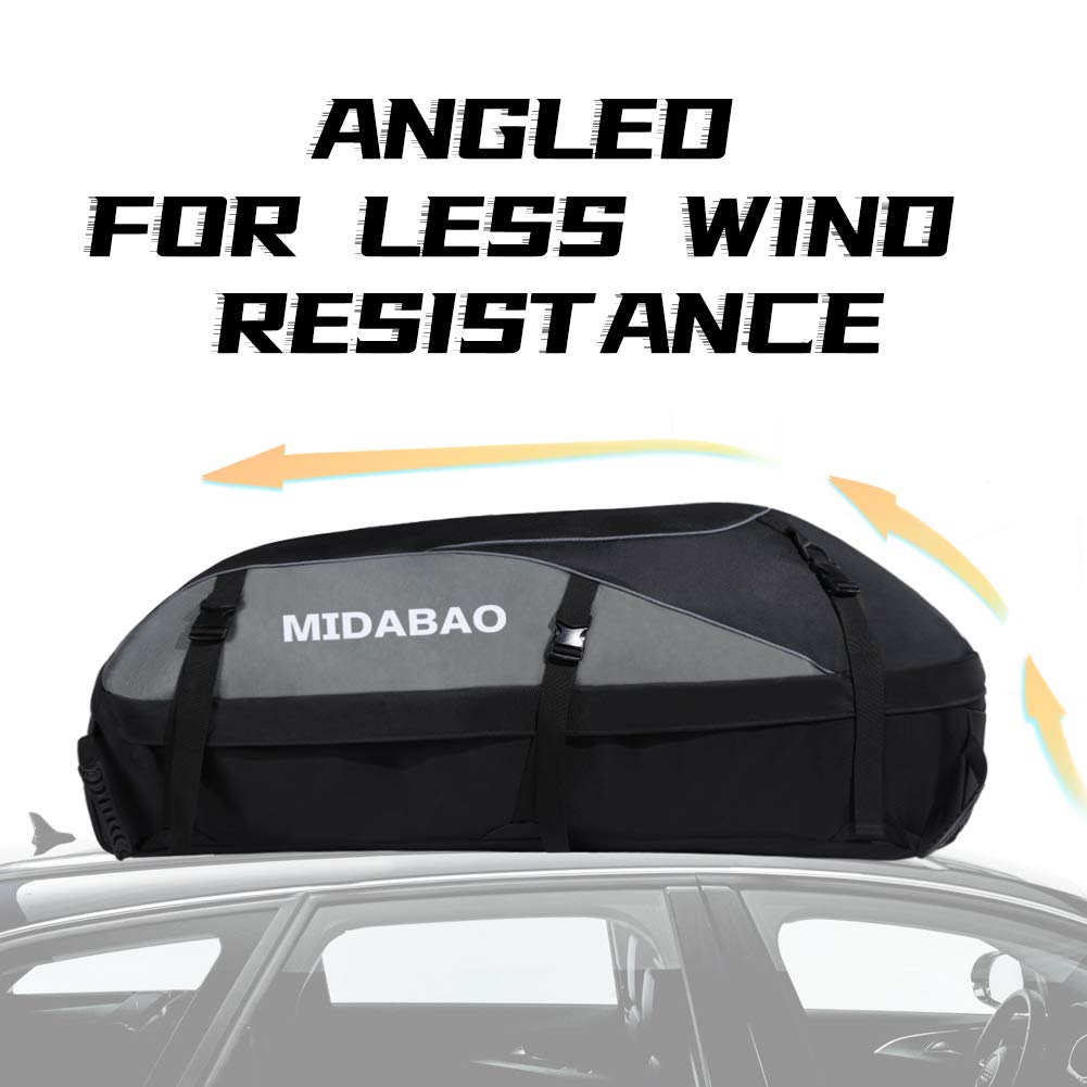 Roof Top Carrying Bags, 25 Cubic Feet Waterproof Rooftop Cargo Carrier + 6 Door Hooks Suitable for All Vehicle with/Without Rack