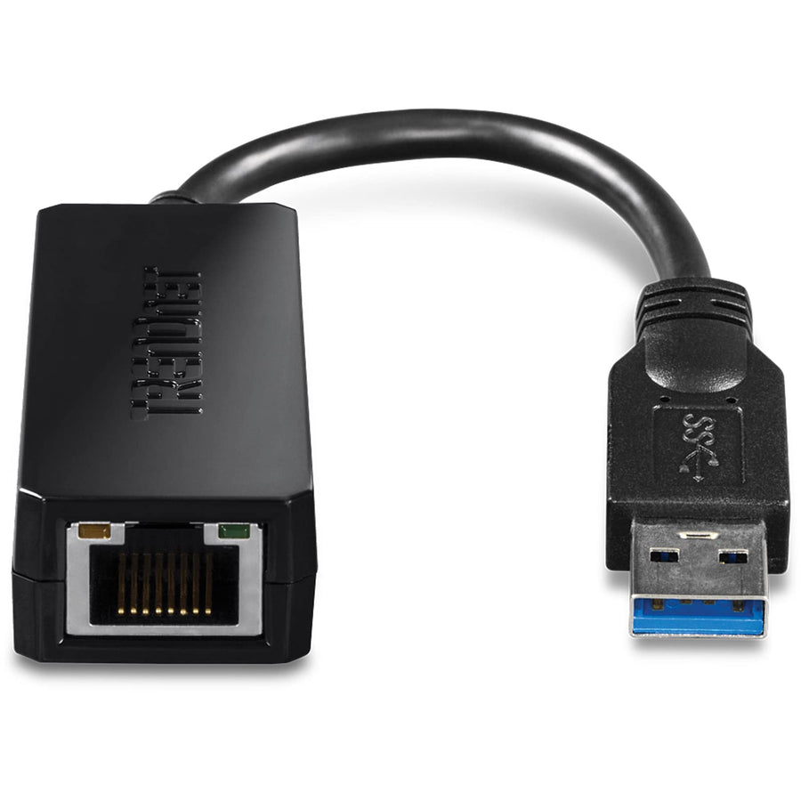 USB 3.0 to Gigabit Ethernet Adapter, Full Duplex 2Gbps Ethernet Speeds, Up to 1Gbps, USB to Gigabit Ethernet Adapter, USB-A, Windows Compatible, USB Powered, Black, TU3-ETG
