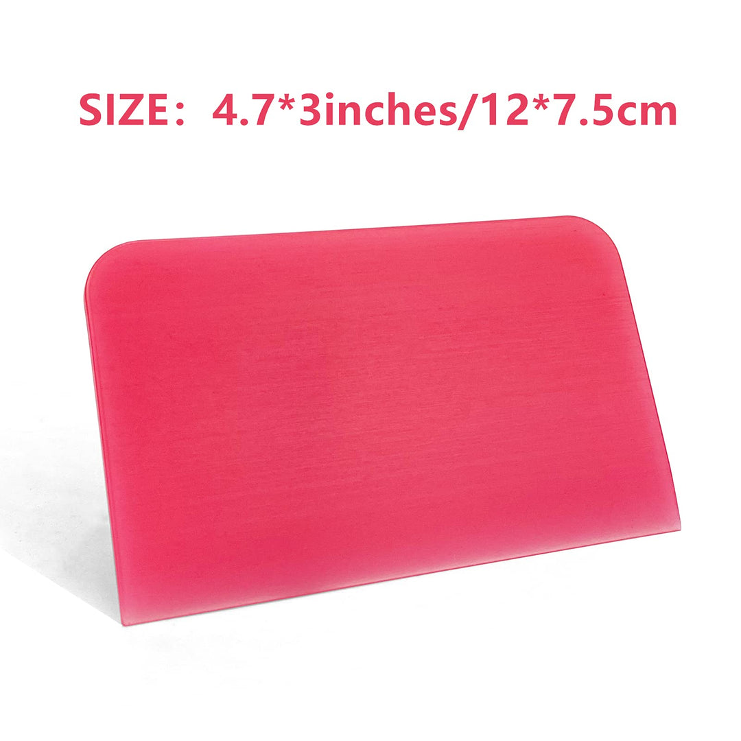 Pink Flexible Rubber Vinyl Wrap Squeegee, 4.7x3Inch, Decal Squeegee Window Tint Squeegee, Safely Application for Car Vinyl&Film, 1Piece
