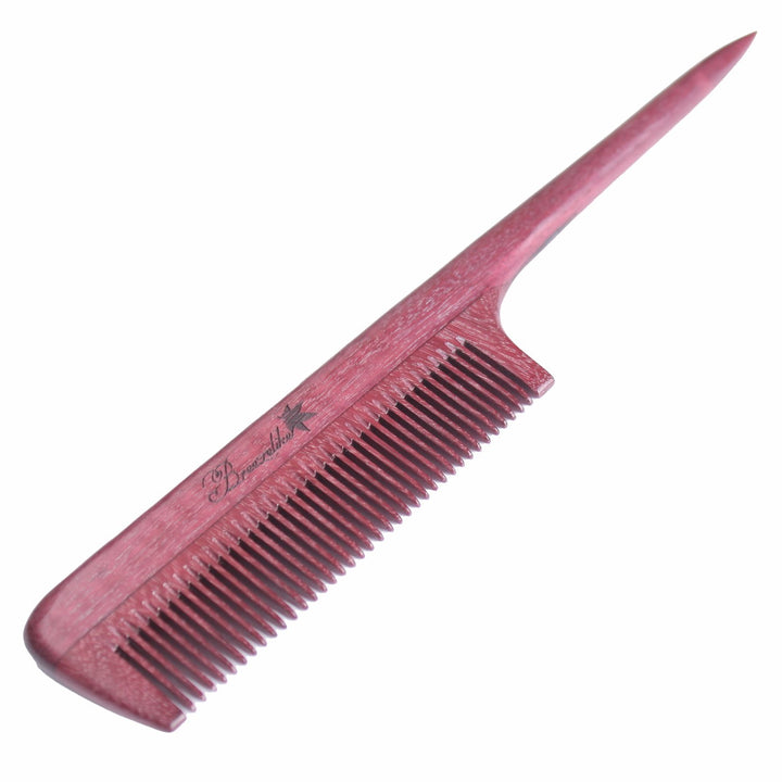 Hair Combs - Fine Tooth Purpleheart Wooden Tail Comb - No Static Teasing Hair Comb for Women