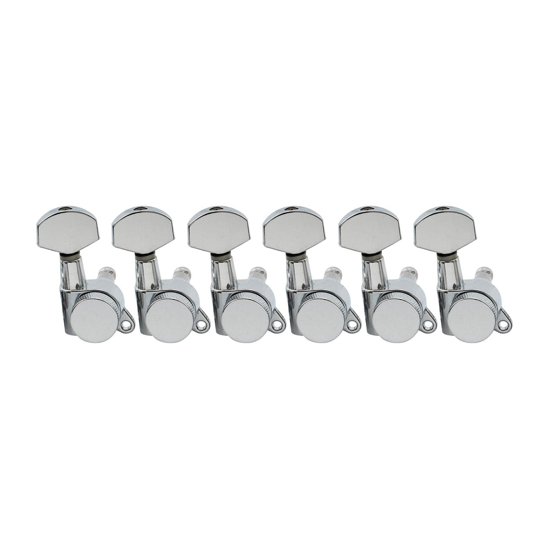 Pro 6 inline Guitar Locking Tuners String Tuning Pegs Machines Heads Set for Fender Strat Stratocaster Tele Telecaster Electric Guitar Parts,Chrome