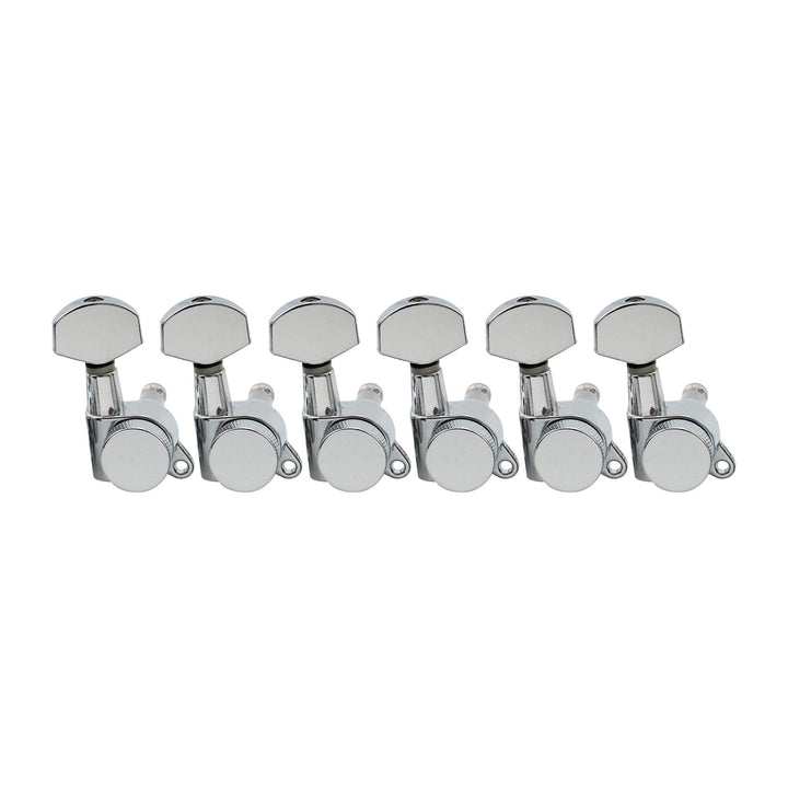 Pro 6 inline Guitar Locking Tuners String Tuning Pegs Machines Heads Set for Fender Strat Stratocaster Tele Telecaster Electric Guitar Parts,Chrome