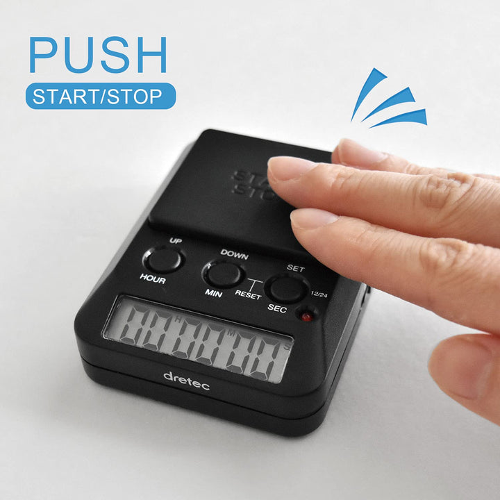 Learning Timer, for Studying, Large Button, Count Function Until The Target Date, Translucent Blue, Officially Tested in Japan(1 Starter AAA Battery Included)