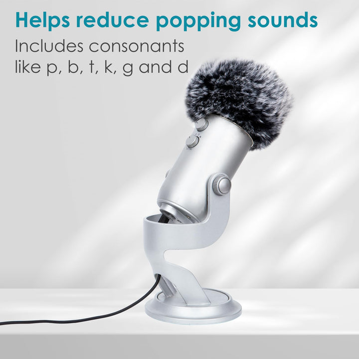 Blue Yeti Pop Filter for Blue Yeti Microphone, Blue Yeti Pro USB Condenser Mic, Windscreen Muff for Filtering Plosives and Hissing Noise, Mic Wind Cover