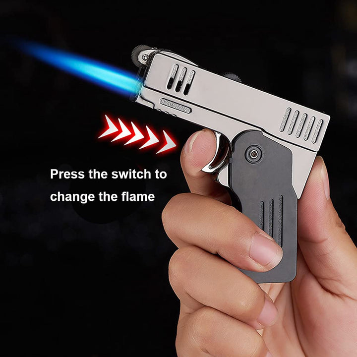 Jet Torch Lighter, Jet / Soft Flame Switchable Lighter with Lockable Function and Adjustable Flame Dial, Butane Refillable for Men, Husband (Fuel Not Included)