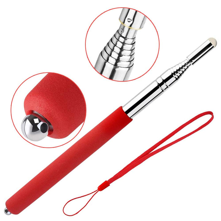 Telescopic Pointer Stick with Hand Lanyard, Teacher Pointer for Classroom, Presentation Pointers for Teachers, Hand Pointer Extendable Pointer Stick Retractable Pointer Pen Whiteboard Pointer (Black)