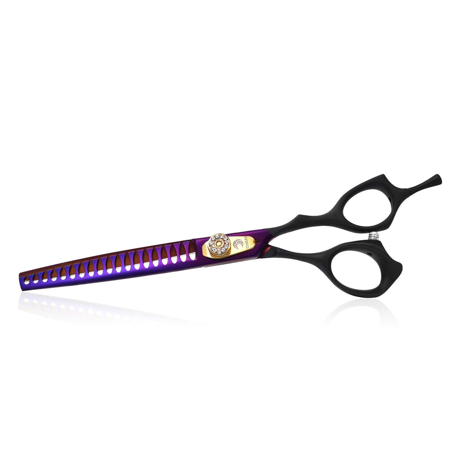 440C Straight Cutting Scissor Chunker Shear Pet Grooming Thinning Shear Hair Cutting Scissor for Hair Trimming Japanese Steel Balde Scissor for Dogs and Cats Thinning Rate 35%-45%