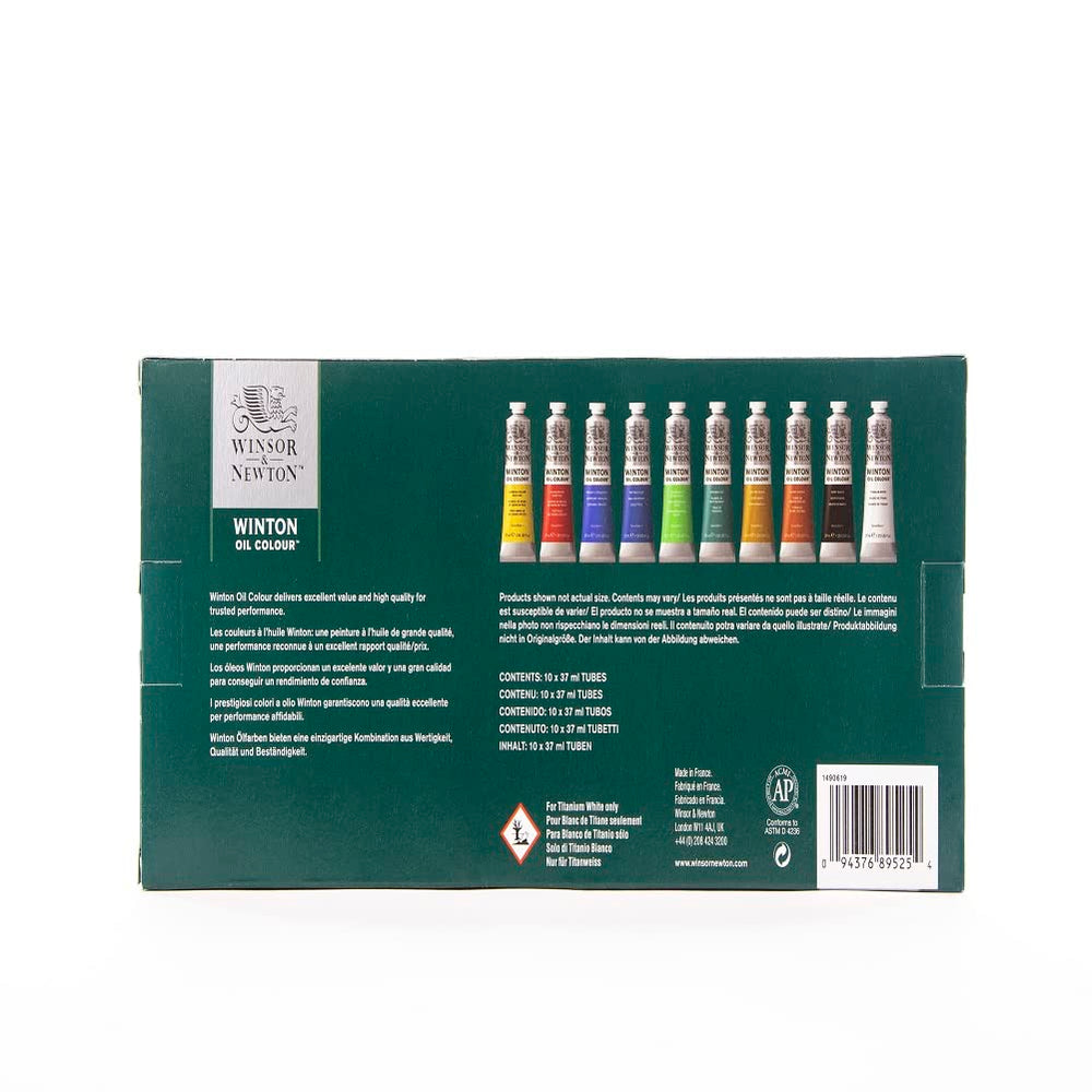Winton Oil Color Paint, Starter Set, 10 x 37ml Tubes, 1.25 Fl Oz (Pack of 10)