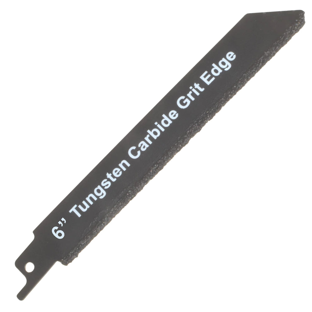 6 in Carbide Sawzall Blade 6 inch x 3 Pack Tungsten Carbide Grit Reciprocating Blades for Drywall Hardie Board Cement Board Fiberglass and Cast Iron