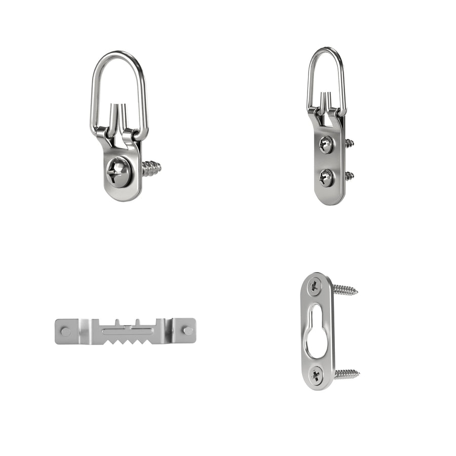 OOK by Hillman 59242 Zinc Ring Assorted Hanger and Picture Frame Back Kit, 32 Piece