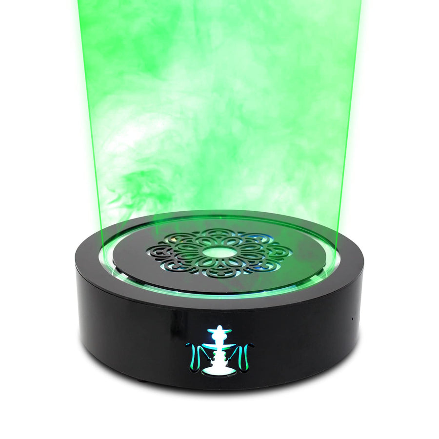 Hookah Laser Light Base Rechargeable battery Lounge Led Base Smoking Shisha Narguile Chicha Colorful Laser Force Field Tray, Black
