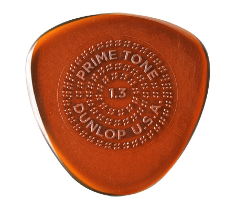 Dunlop Primetone Semi-Round 1.3mm Sculpted Plectra (Grip) - 3 Pack Guitar Picks (514P1.30)