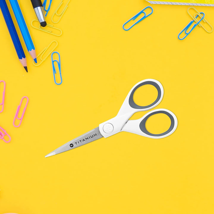 5 Micro-Tip Craft Scissors with Titanium-Bonded Blades for Crafting, Sewing & More
