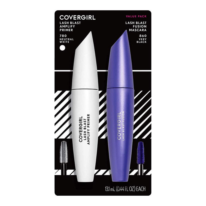 Lash Blast Fusion Mascara & Lash Blast Amplify Eyelash Primer Pack , VERY BLACK, 0.44 Fl Oz (Pack of 2)