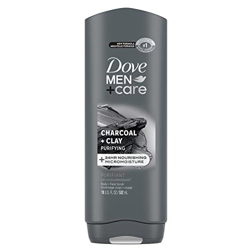 Elements Body Wash Charcoal + Clay, Effectively Washes Away Bacteria While Nourishing Your Skin, Gray, 18 Fl Oz
