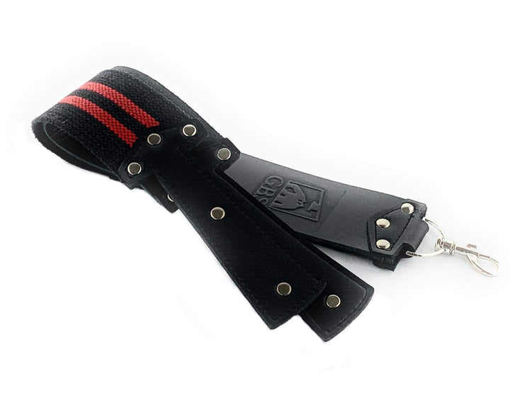 Premium Whetstone Blade Sharpening Stone and Leather Strop, Black with Red Strip