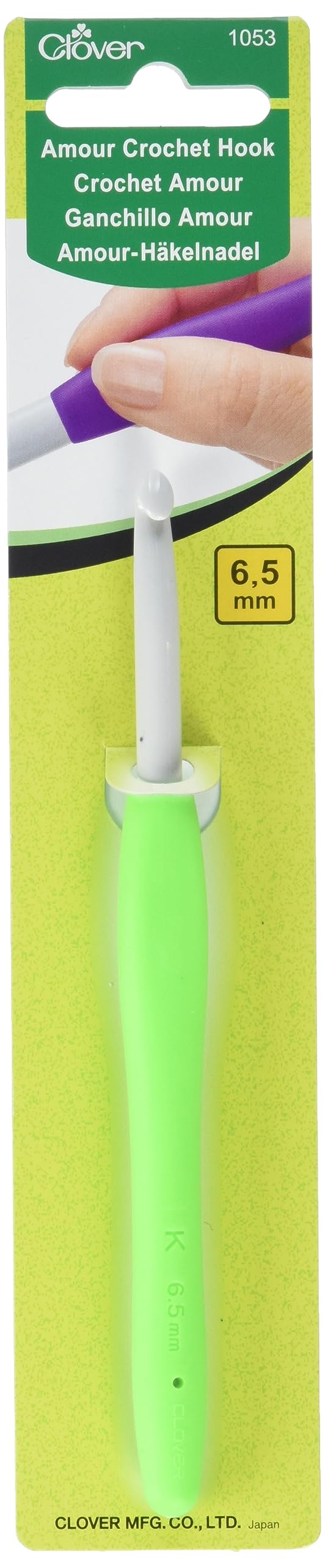 1053/K Amour Crochet Hook, Size K/6.5mm , Green