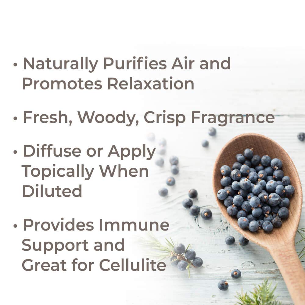 Organic Juniper Berry Essential Oil 100% Pure, Undiluted, Natural Aromatherapy, Therapeutic Grade 10 mL (1/3 oz)