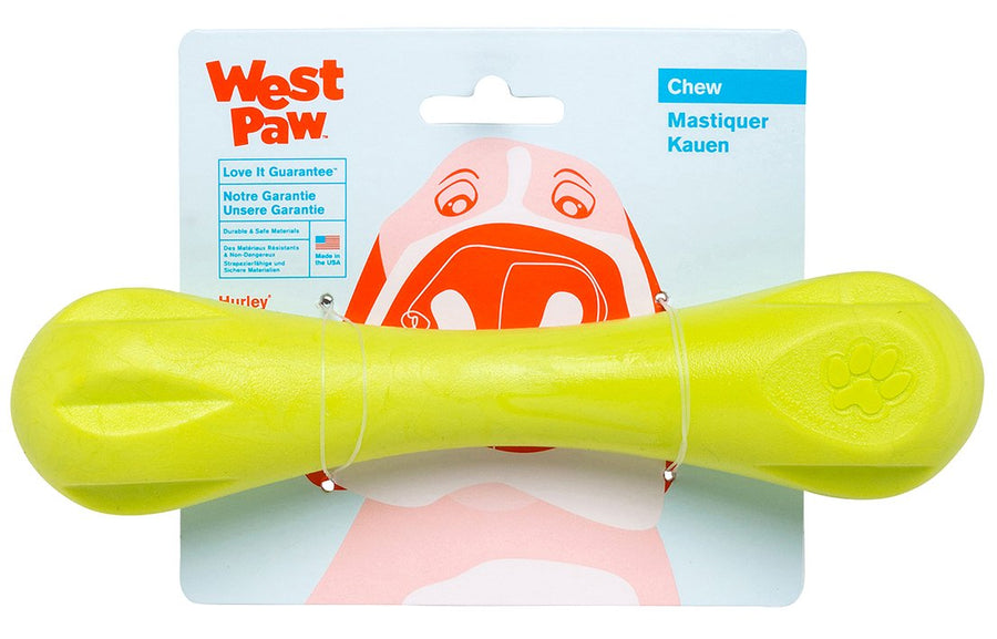 Zogoflex Hurley Dog Bone Chew Toy – Floatable Pet Toys for Aggressive Chewers, Catch, Fetch – Bright-Colored Bones for Dogs – Recyclable, Dishwasher-Safe, Non-Toxic, Large, Granny Smith