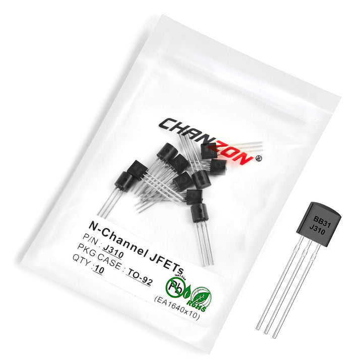 Chanzon J310 TO-92 N-Channel JFET FET Junction Field-Effect Transistor, for Amplification and High Frequency Applications (Pack of 10pcs)