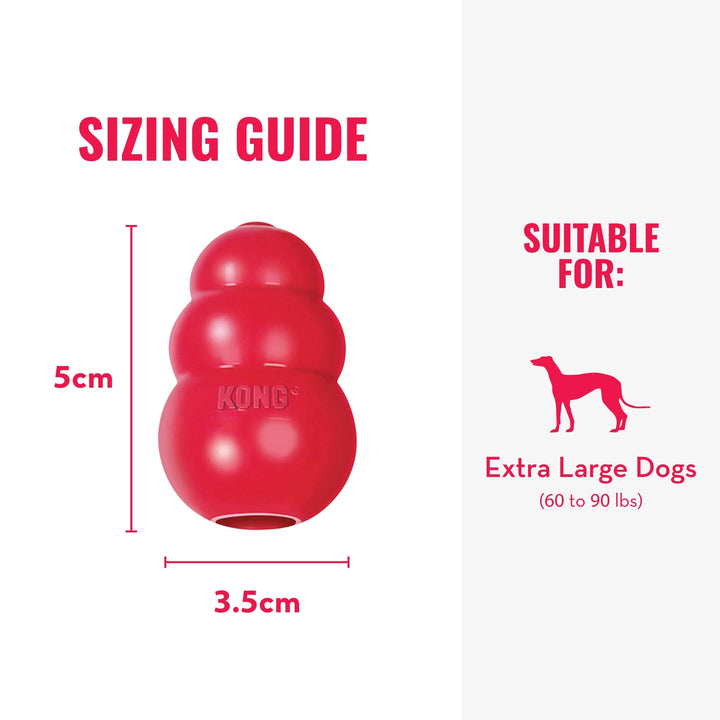 Classic Stuffable Dog Toy - Fetch & Chew Toy for Dogs - Treat-Filling Capabilities & Erratic Bounce for Extended Play Time - Durable Natural Rubber Material - for Extra Large Dogs