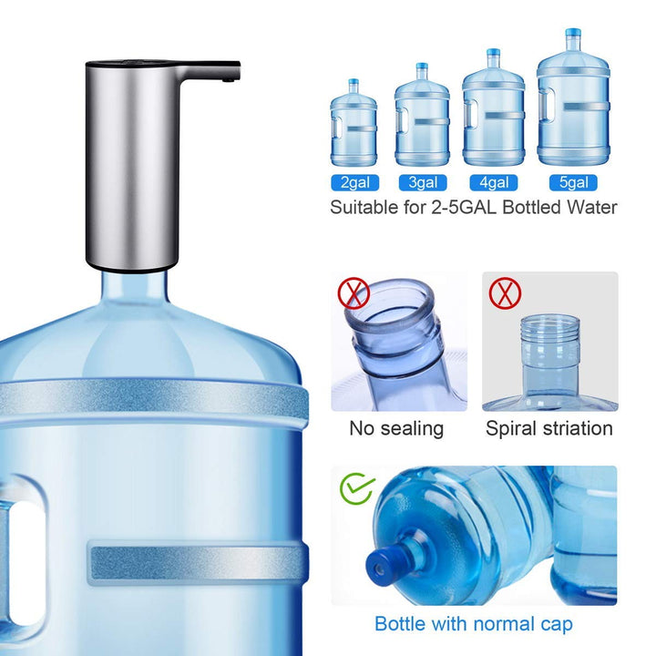 Auto Bottled Water Pump with Volume Control Water Dispenser Rechargeable Gallon Water Bottle Jug Dispenser Pump.
