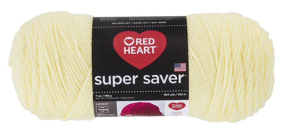 RED HEART Super Saver Yarn, Solid - Pale Yellow