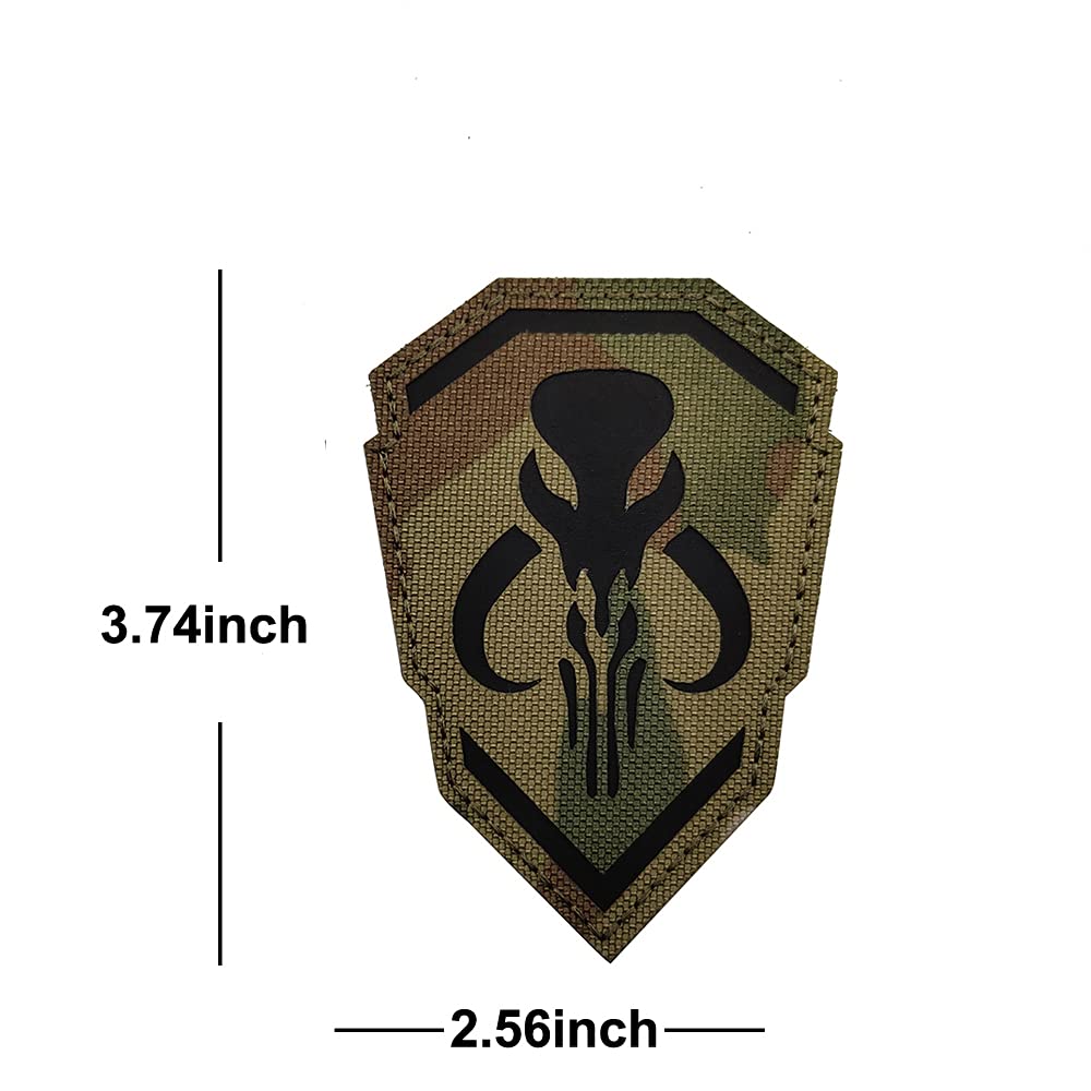 IR Patch Infrared Reflective Morale-Emblem Badge Tactical Military Hook & The Loop for Backpacks Caps Jersey Jeans Jacket (CP)