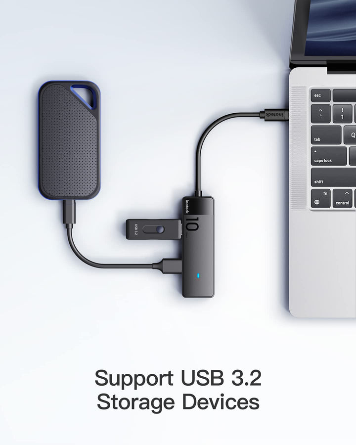 USB 3.2 Gen 2 Speed, USB C to USB Hub with 4 USB A Ports, HB2025