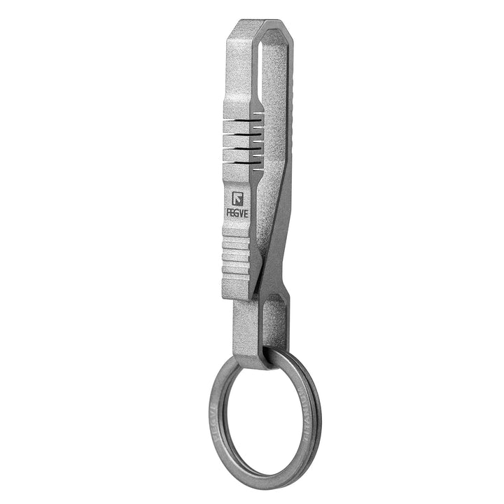 Keychain Clip, Titanium Key Holder with Detachable Keyring for pants, Key Accessory, Gifts for Men Women (25mm Ti Ring)