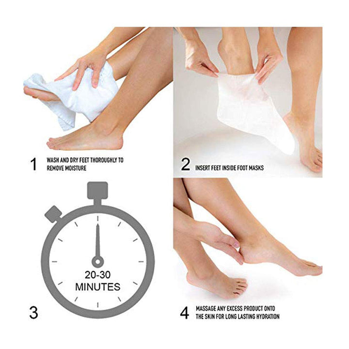 Pure Radiance Moisturizing Foot Masks Pack of 3 Foot Treatment Socks