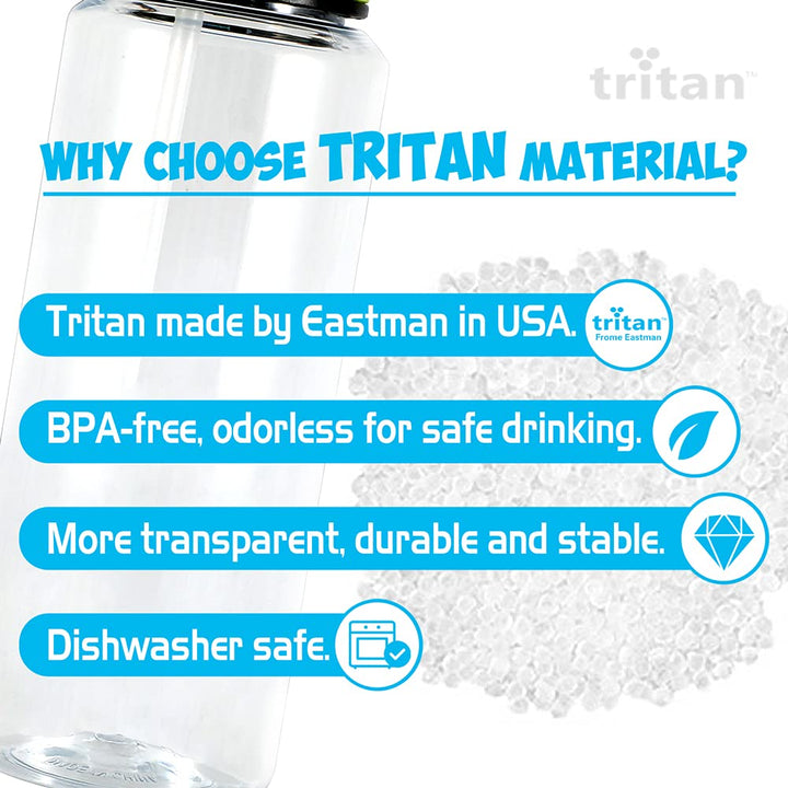 Cute Water Bottle with Straw for School Kids Girls, BPA FREE Tritan & Leak Proof & Easy Clean & Carry Handle, 23oz/ 680ml - Mermaid