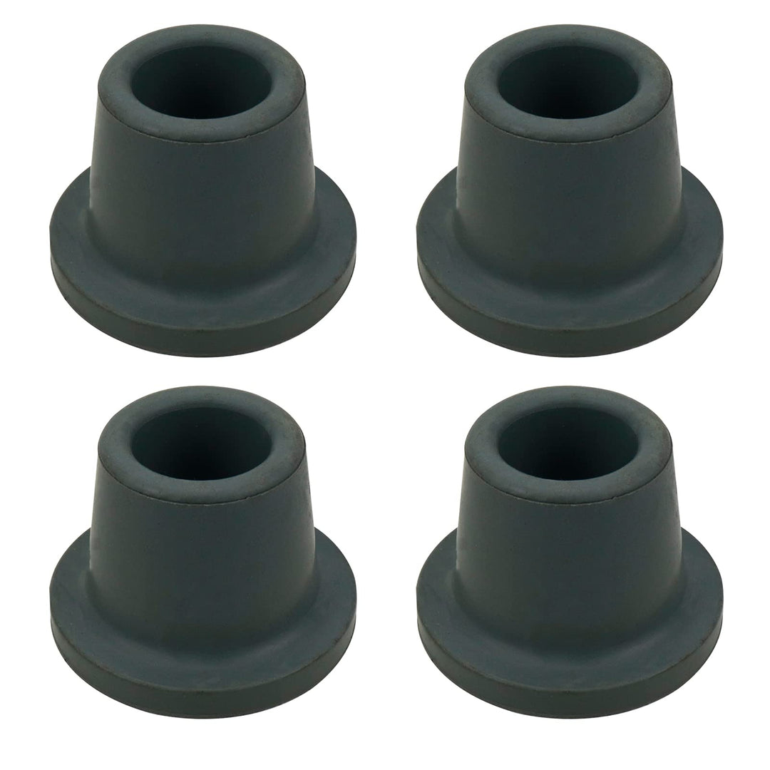 Rubber Tips for Canes and Walking Sticks 1 Inch Walking Cane Tip Round Rubber Replacement Foot Pad for Walking Cane with Metal Insert Grey Pack of 4