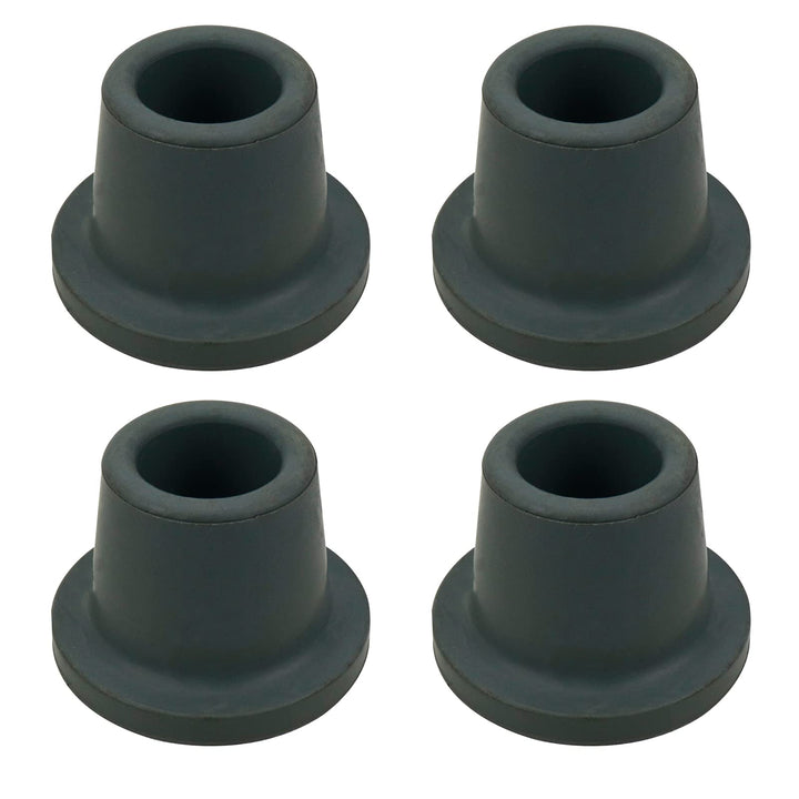 Rubber Tips for Canes and Walking Sticks 1 Inch Walking Cane Tip Round Rubber Replacement Foot Pad for Walking Cane with Metal Insert Grey Pack of 4