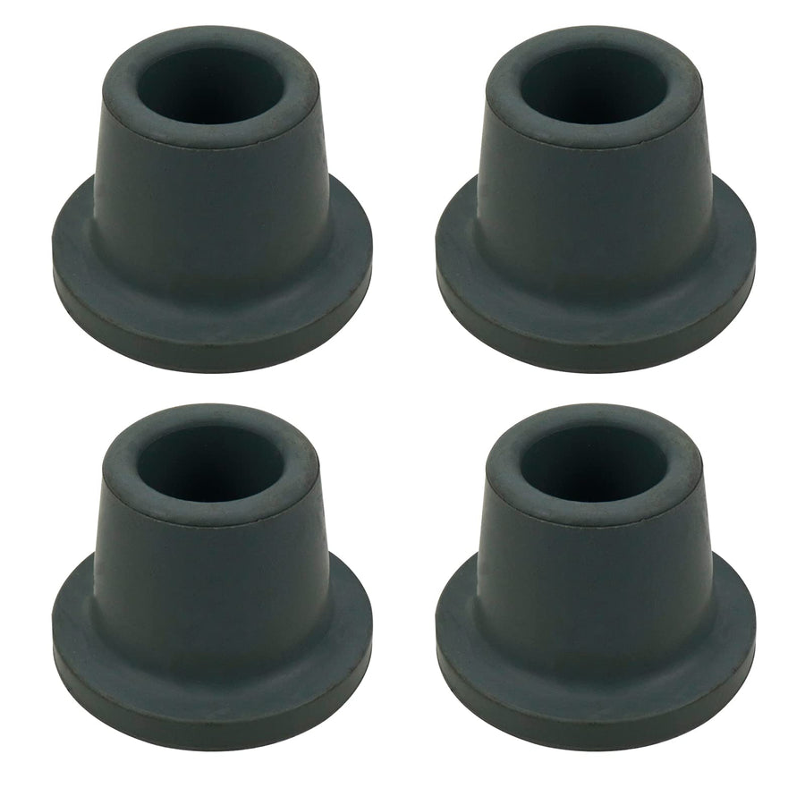 Rubber Tips for Canes and Walking Sticks 1 Inch Walking Cane Tip Round Rubber Replacement Foot Pad for Walking Cane with Metal Insert Grey Pack of 4