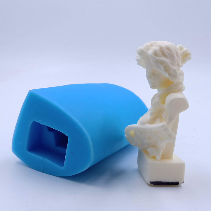 Mini Pretty Lady Design 3D Silicone Mold for Handcrafted Candle Decorated Candle Wax Melt Molds Epoxy Resin Aroma Gypsum Silicone Mould Concrete Statue Molds