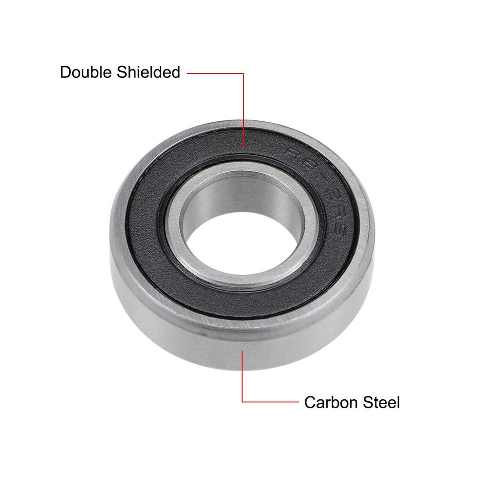 R8RS Deep Groove Ball Bearings Z2 1/2 X 1-1/8 X 5/16inch Double Sealed Carbon Steel 5pcs
