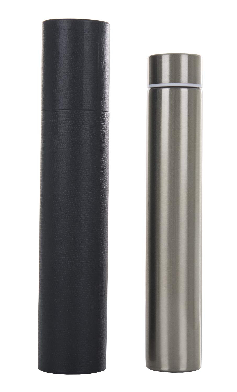 Slim Thin Stainless Steel Vacuum Insulated Thermos Water Bottle Leak Proof Eco-Friendly Travel Thermos Cup Sports Drink Bottle 8.8OZ Rose Red