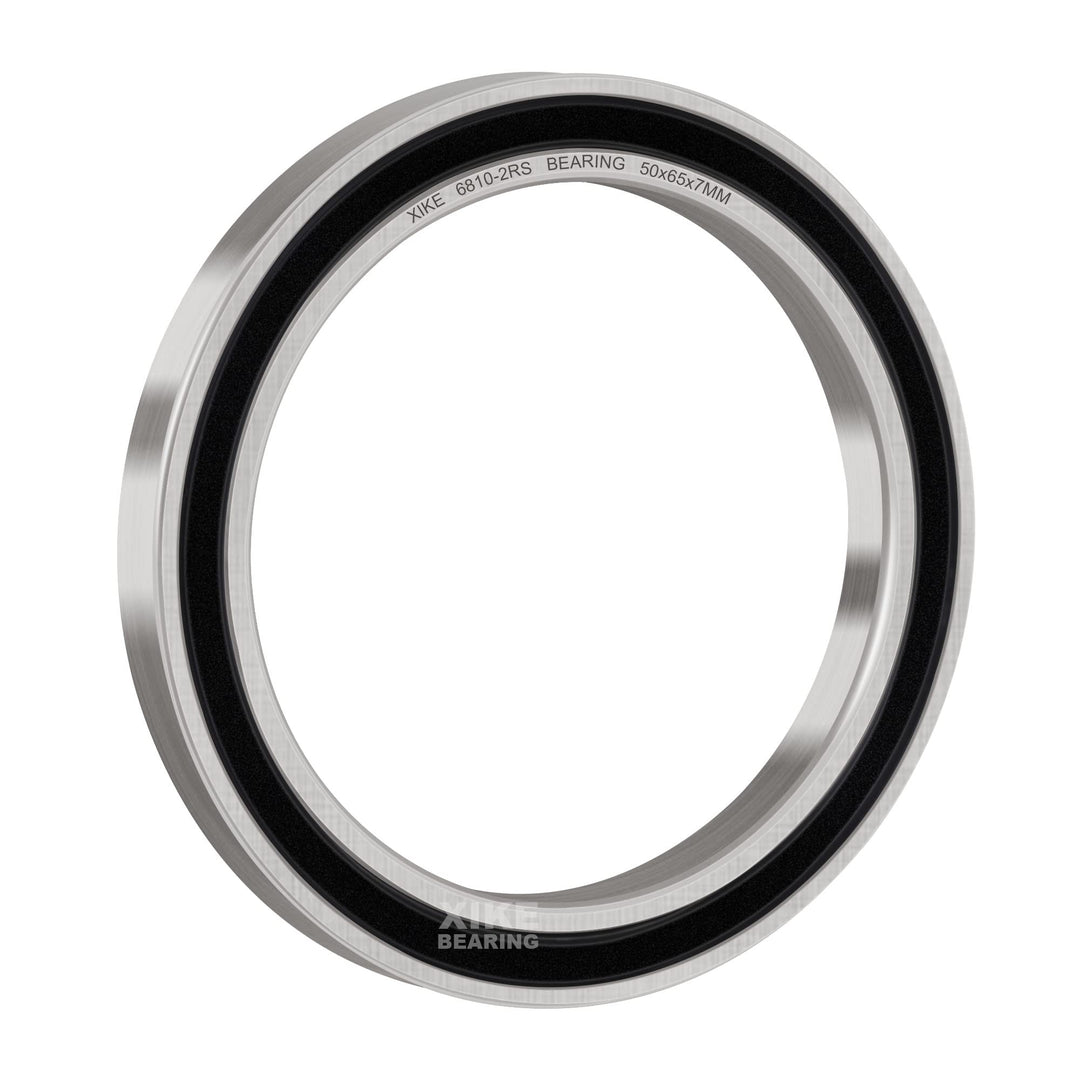 10 Pcs 6810-2RS Bearings 50x65x7mm, Double Rubber Seals and Pre-Lubricated, Deep Groove Ball Bearing.