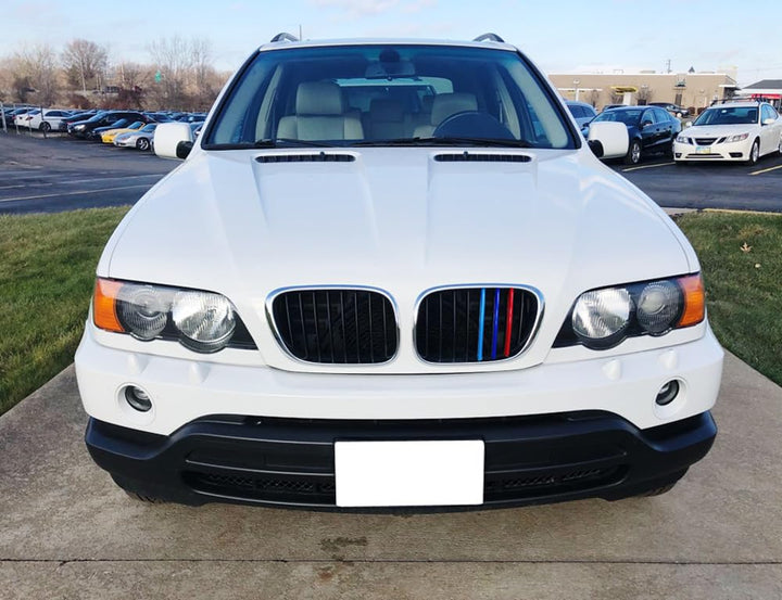 Exact FitM-Color Grille Insert Decoration Trims Compatible with 1999-2003 BMW E53 X5 Pre-LCI w/ 8 Beam Kidney Grill
