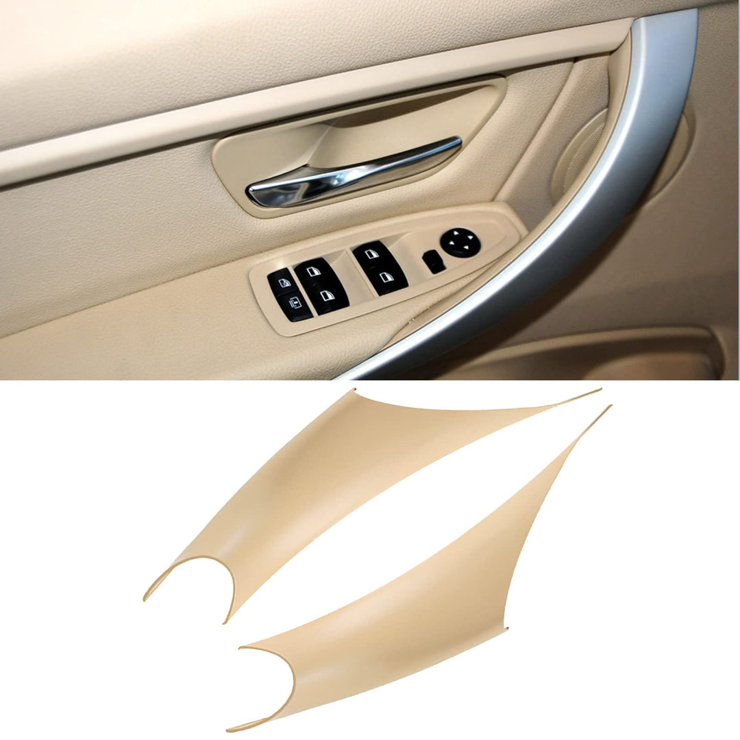 Compatible with BMW 3 Series F30 Door Handle Covers 4 Series, 2 Pcs Door Handle Wraps Fit BMW 325i 328i 330i 335i F30/F31 2012-2018 and BMW 428i Door Handle 435i F32/F36 2014-2017 (Beige)